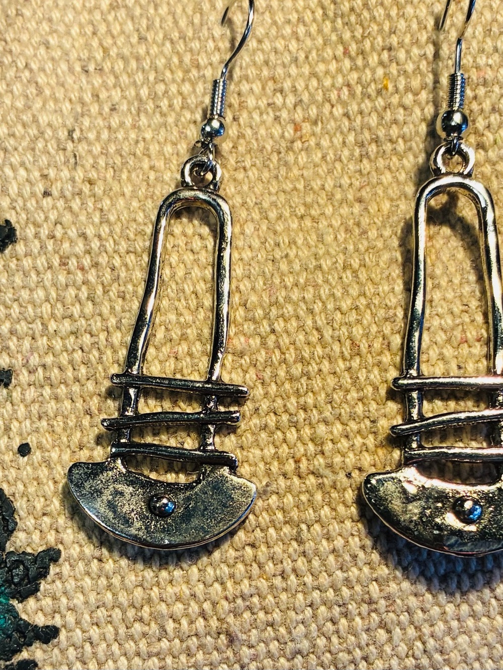 Silver-Tone Abstract Drop Earrings - Silver
